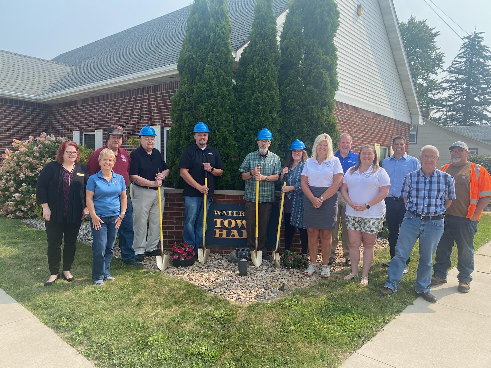 Surf Internet Town of Waterloo, IN ground breaking. Fiber Internet