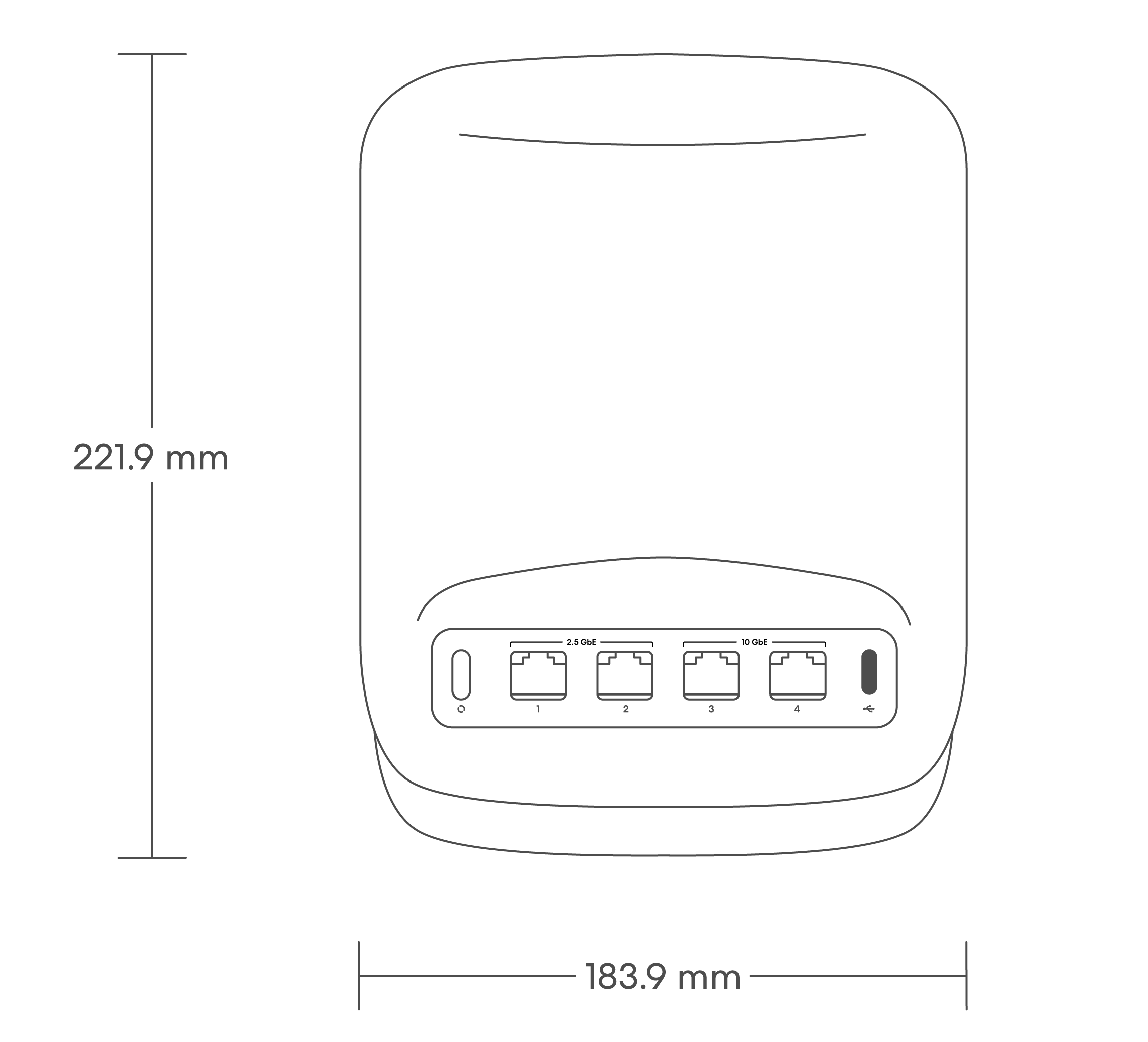 eero Max 7 back dimensions